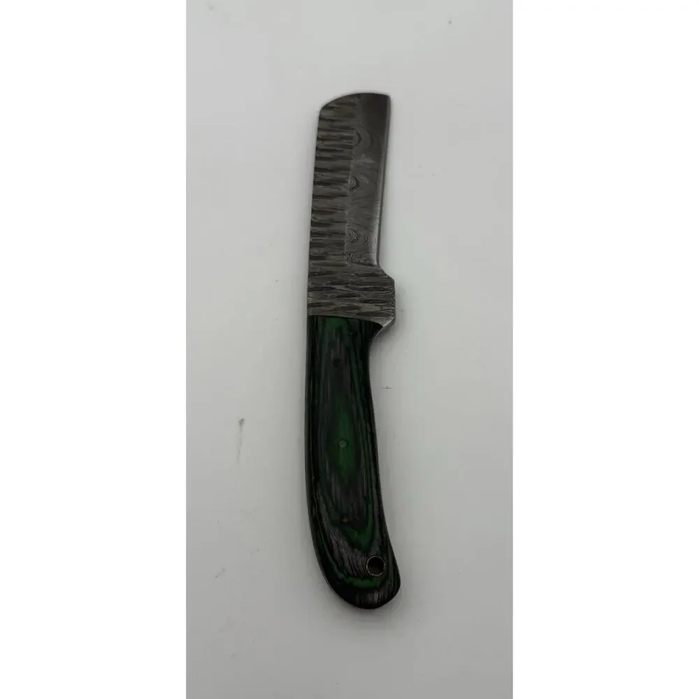 Handmade Damascus Steel Fixed Blade Knife w/ Leather Sheath – Pakistan Made NEW
